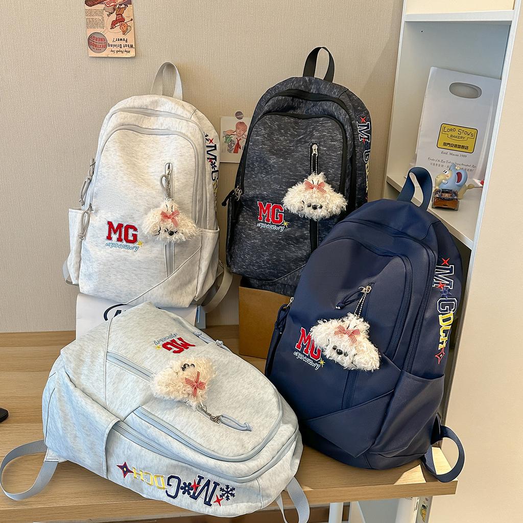 New Schoolbag for Girls, Junior High Students, Elementary Students, and High School Students, Simple and Versatile Large-capacity Campus Backpack