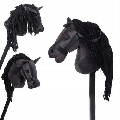 Horse Head On a Stick Sound Plush Hobby Horse Pony Black