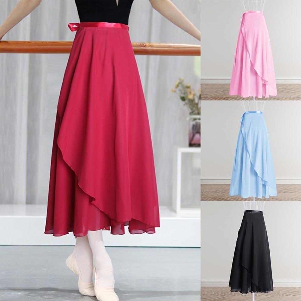 Wrap Scarf Long Chiffon Dance Skirt Long Dance Costumes Skirt Fairy Ballet Tutu Skirt  Gymnastics
