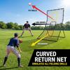 Softball Baseball Back Net - 6 x 4 Feet Rebounder for Pitching and Fielding, 3 Goal Zones