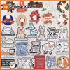 Russian & Cute Animal Series Brooch Enamel Pin Star Cat Alpaca Sheep Raccoon Fox Brooch Bag Lapel Badge Jewelry Gift for Friends