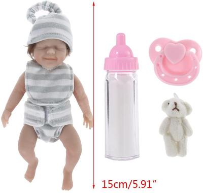 Yeni Oyuncak Sevimli Küçük Bebek Gerçekçi Yenidoğan Bebek Bebekler Silikon Tam Vücut Mini