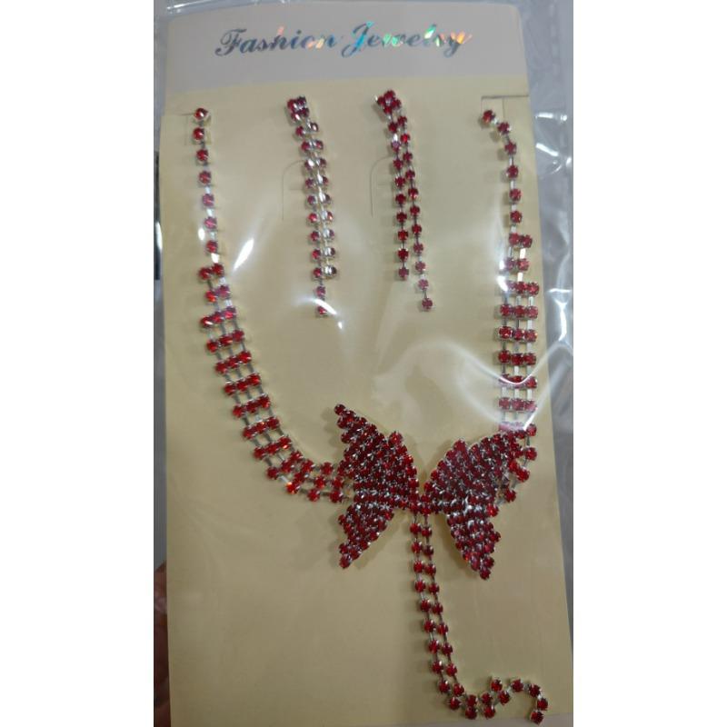 Wedding Butterfly Necklace Earrings, Bridal Accessories, Banquet Jewelry Set, One Piece Will Be Sent on Behalf of You.