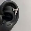 Punk Fashion Titanium Steel Ear Bone Studs: Cool Cochlear Piercing Earrings Collection
