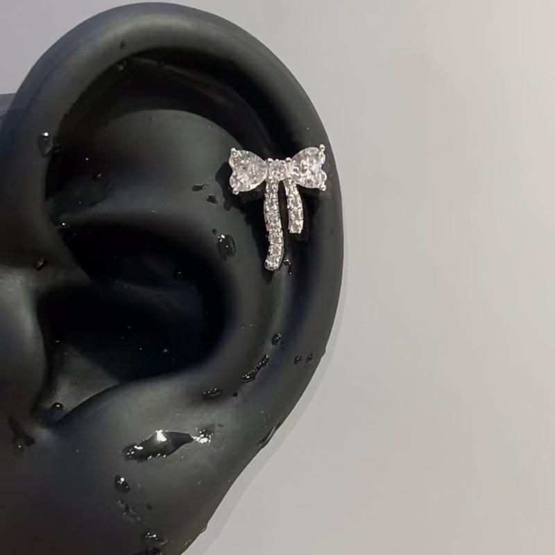 Punk Fashion Titanium Steel Ear Bone Studs: Cool Cochlear Piercing Earrings Collection