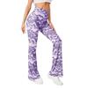New Printed Flared Casual Yoga Pants for Women Spring Summer European American Style Crossbody Foreign Trade New Style