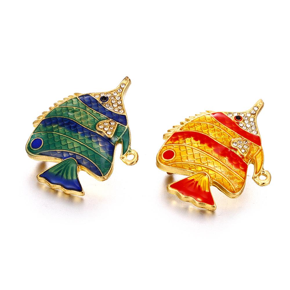 Japanese Tropical Fish Cartoon Brooch - Drip Oil Lapel Pin for Couples
