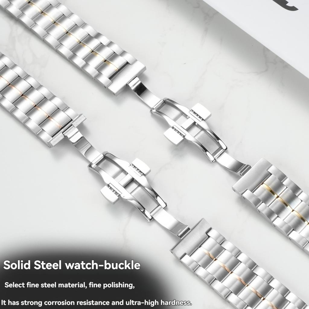 ONEFor Tissot 1853 Haozhi Serie T086 Horlogeband T086407A T086408A Gebogen Einde Massief Roestvrij Staal Band Horlogeketen Heren 22mmMN