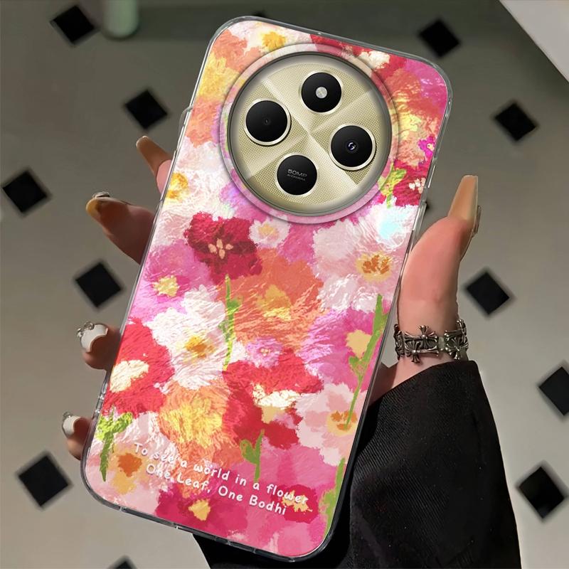 Summer Pink Flower Aesthetic Girls Women Phone Case For Xiaomi Poco X3pro X5 M6 X6 X3 NFC M5s M6 X7 Pro C75 C61 Fundas Cover