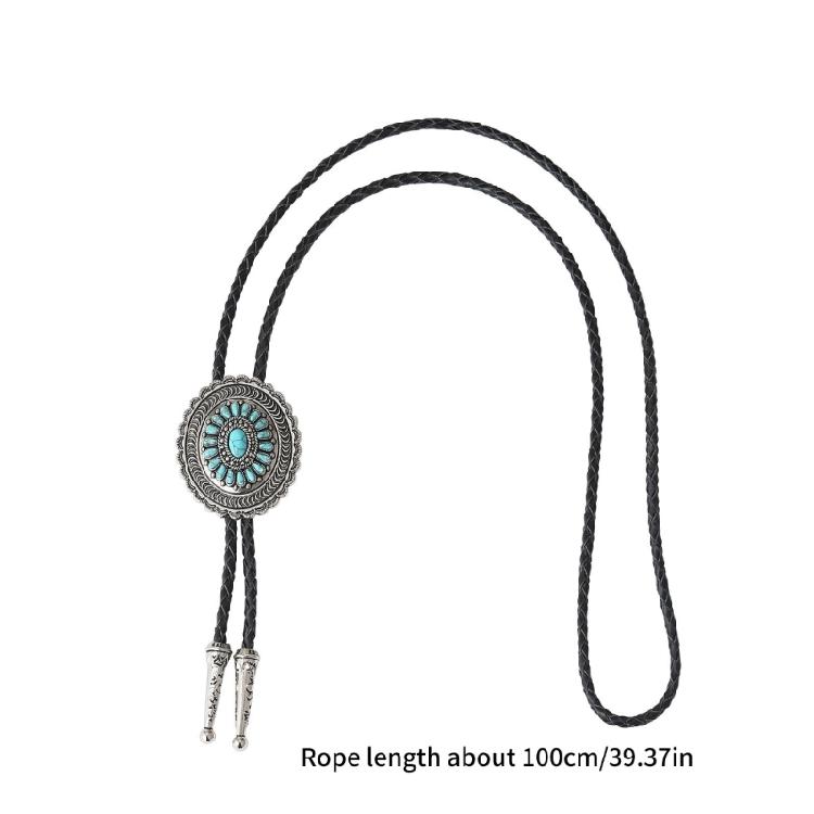 Bolo Tie Necktie Western Cowboy Necktie Necklace Male Costume for Sweater