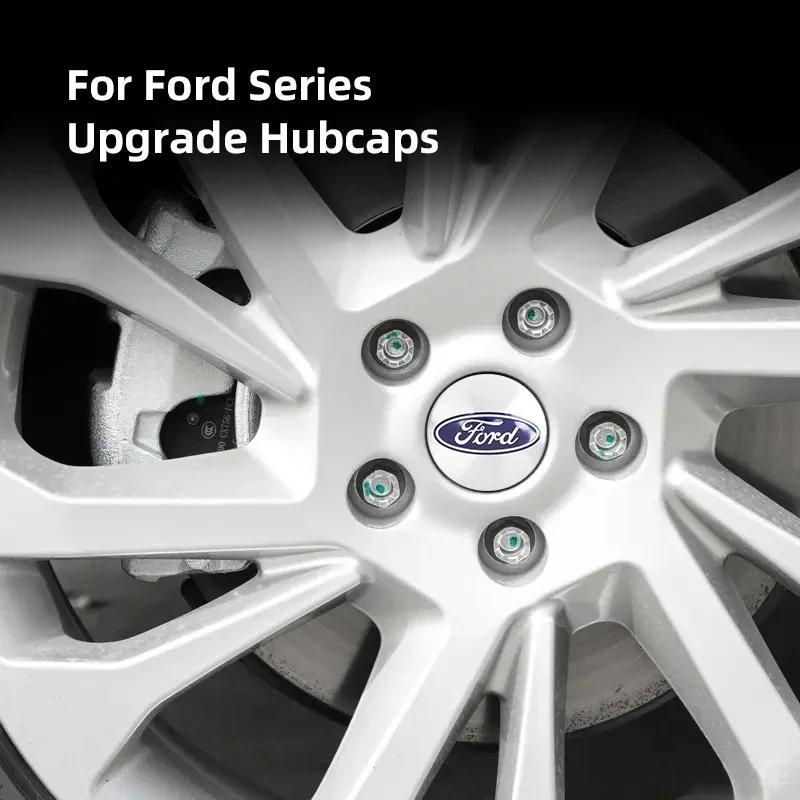Nová 2026 Samolepka na auto Ford Nová 2025 Horké 4ks Krytka středu kola Ford Znak emblému Samolepka Autopříslušenství Pro Ford Focus