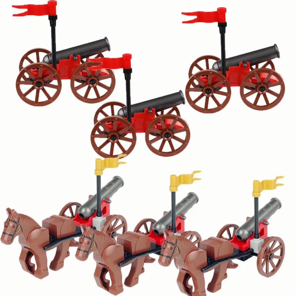 Medieval Castle Siege Weapons Building Blocks Siege Engine Cannon Car  Catapult Crossbow MOC Assembly Bricks Toys