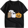 Kids Halloween Shirt Boys Girls Pumpkin Face Ghost Monster Truck Graphic Tees Toddler Halloween Short Sleeve Top
