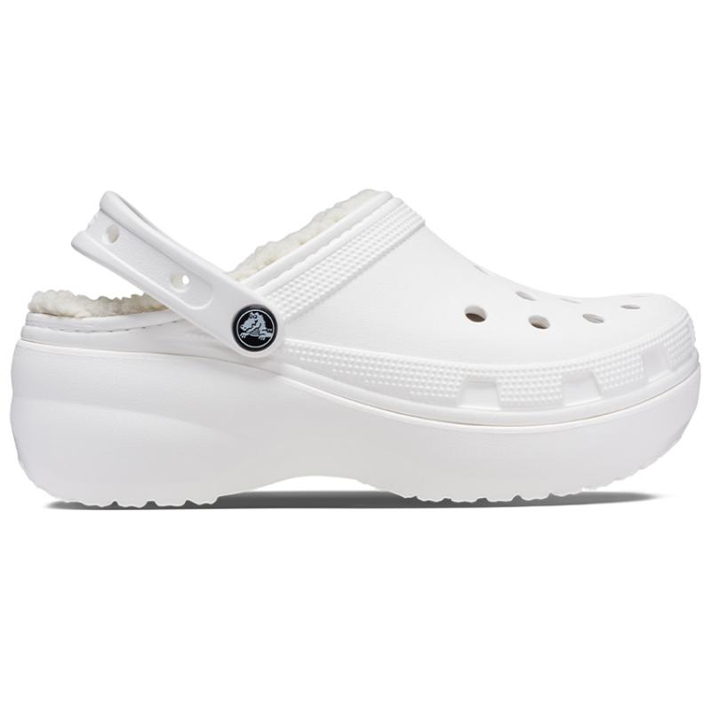 Crocs Classic Platform Lined Clogs 'White' Women's