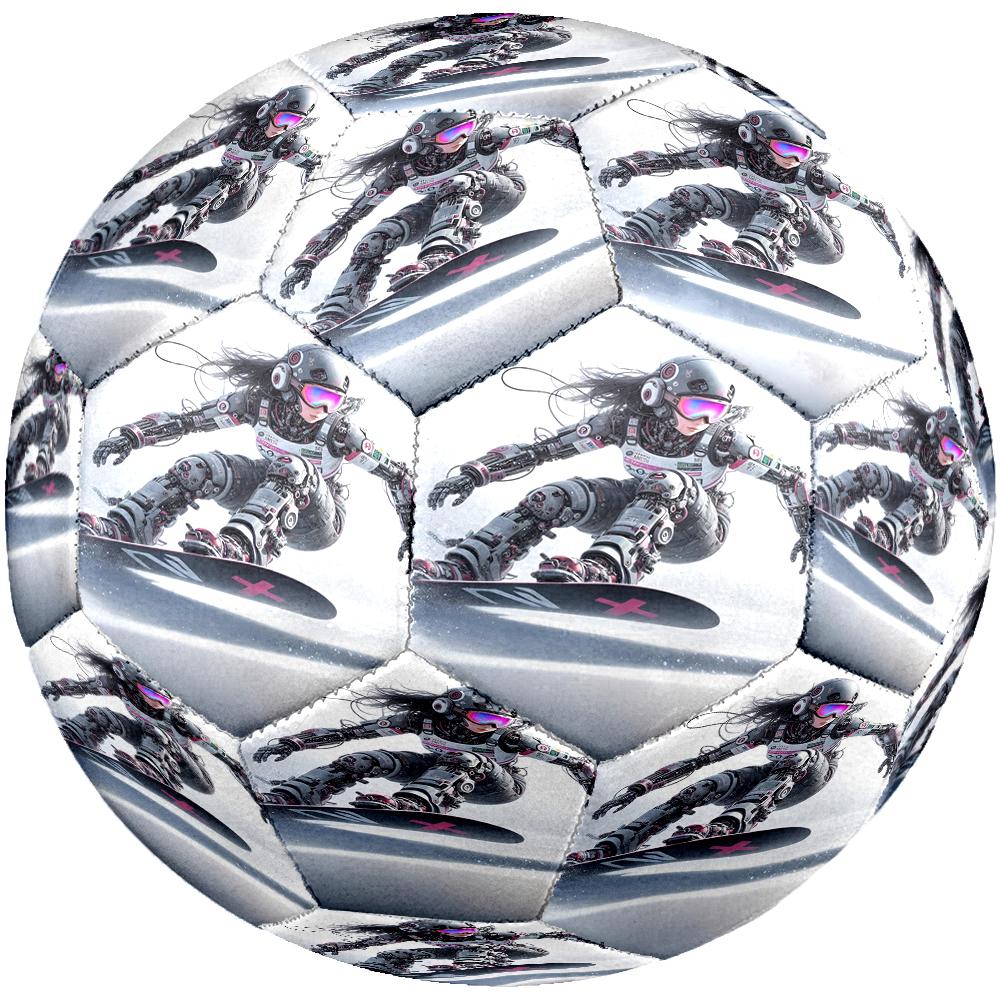 ski Theme Size 5 Soccer Ball, Suitable for Both Indoor and Outdoor Matches, a Gift Suitable for Everyone.