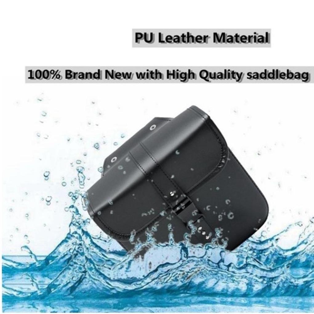 Motorcycle Rear Bags Waterproof Exquisite Saddle Bag Durable Wear-resistant Side Pouch PU Leather Saddlebag Storage Box