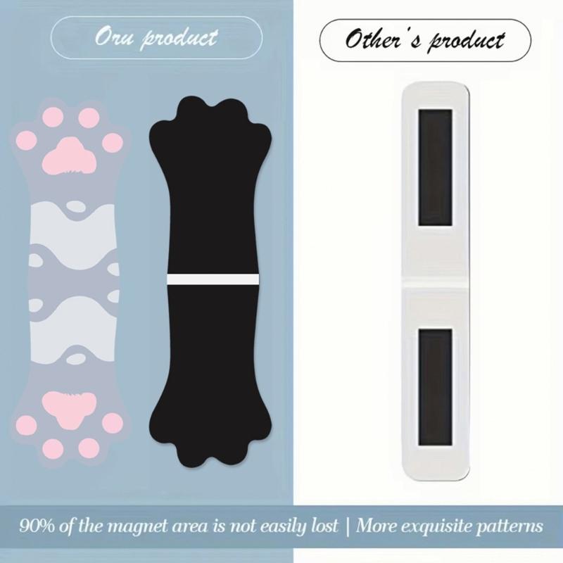 5Pcs PVC Magnetic Bookmarks Kitten Paws Magnetic Book Page Clip Thoughtful Present For Book Lover Teacher Reader Friend