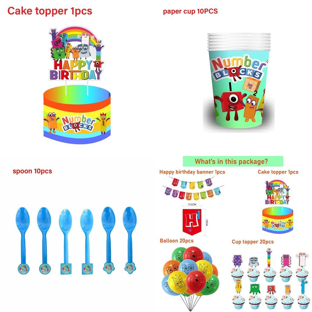 Numberblocks Theme Wedding Party Decoration Supplies High Quality Latex Balloons