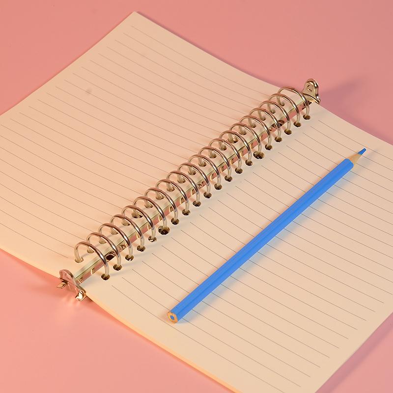 A5 B5 nerezová ocelová spona na kroužkový pořadač 20/26 kroužků na papírový pořadač na sešit, alba, deníky, kancelářské potřeby, školní papírenské potřeby