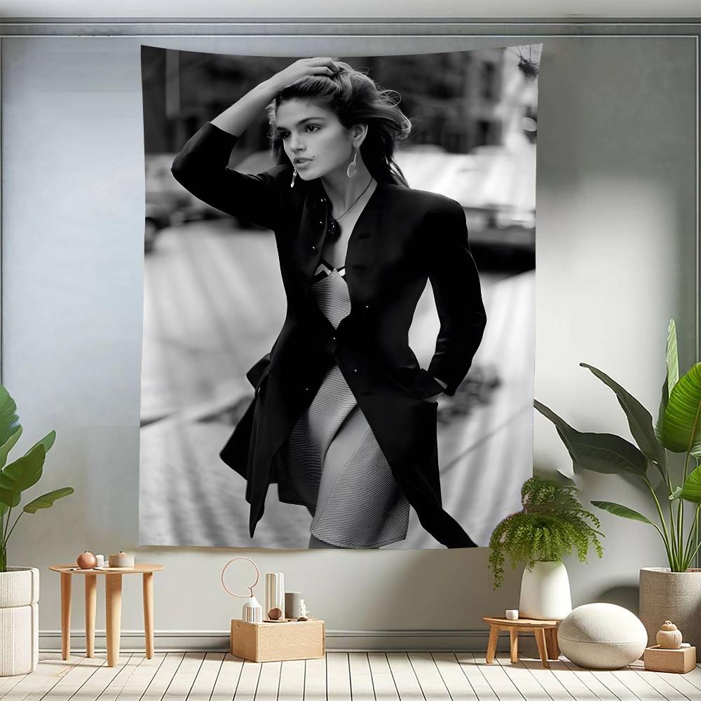 CCindy Crawford Model DIY Wall Tapestry Hanging Tarot Hippie Wall Rugs Dorm INS Home Decor