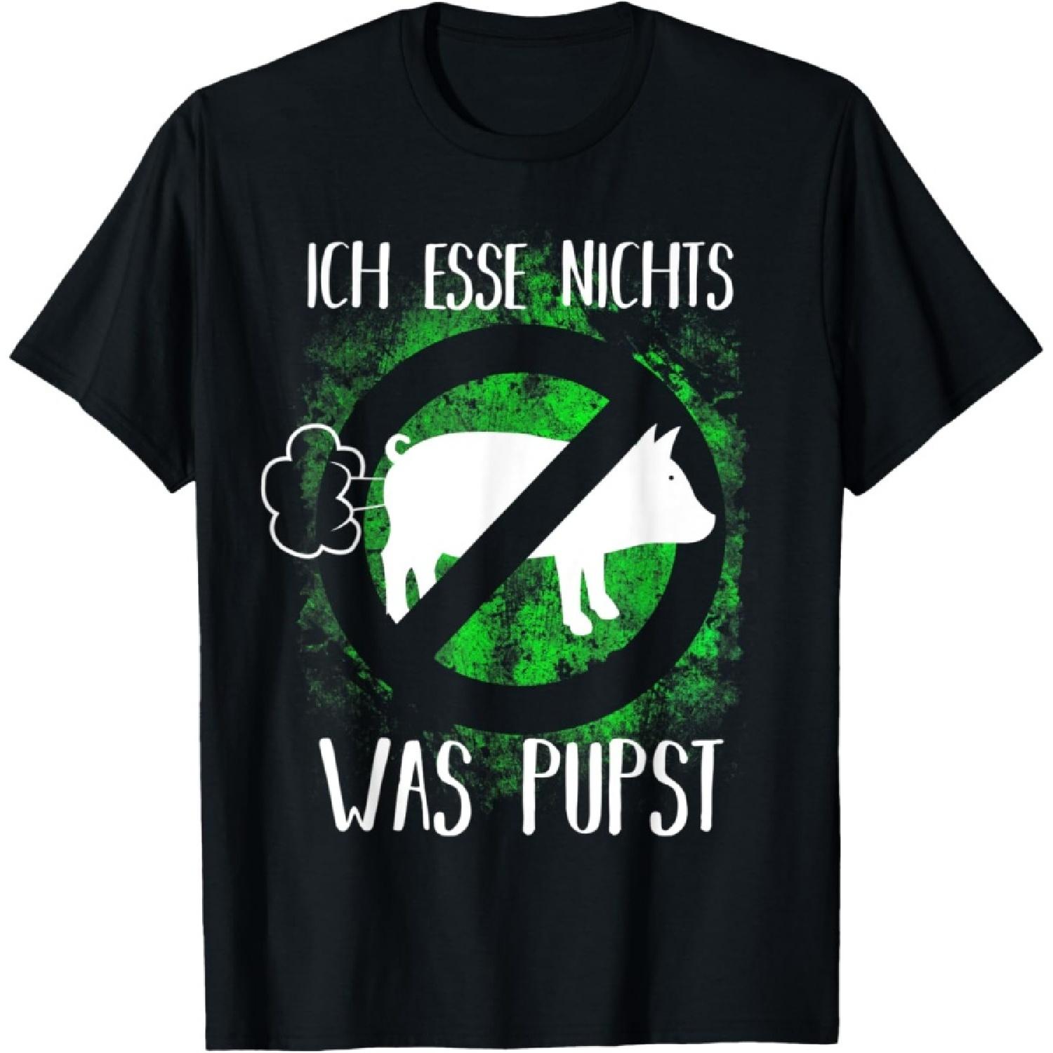 Esse nichts was fart _ Vegan Animal Protection Vegan Veggie T-Shirt S чёрный