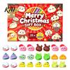 Christmas Party Supplies for Students 2026 Dumplings Advent Calendar with 24 Mini Bun Squeeze Collectible Toys Boys Girls Toys, Festive Countdown Box,