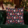 Christmas Cute Santa Throw Pillow Covers Pattern Cushion Cover Suitable for Sofa Bedroom Car Pillow Cover