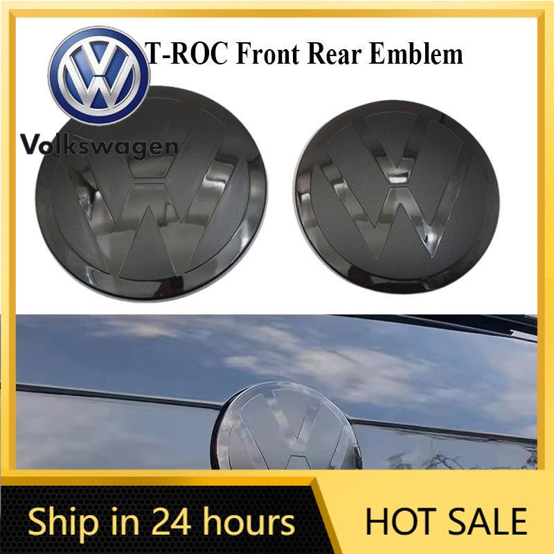 2026 Neu Für VOLKSWAGEN VW VW T-ROC ABS Spiegel Schwarz 144mm 113mm Emblem Auto Frontgrill Logo Heckklappen Emblem Für Volkswagen T-