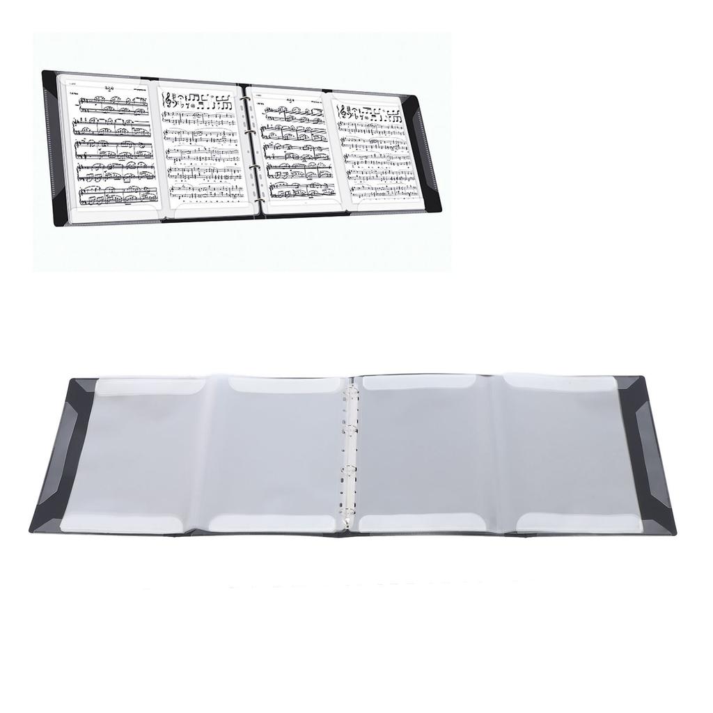 Notermappe 4 Side Utvid 52 sider Kapasitet Avtakbar A4-noteperm for piano keyboa