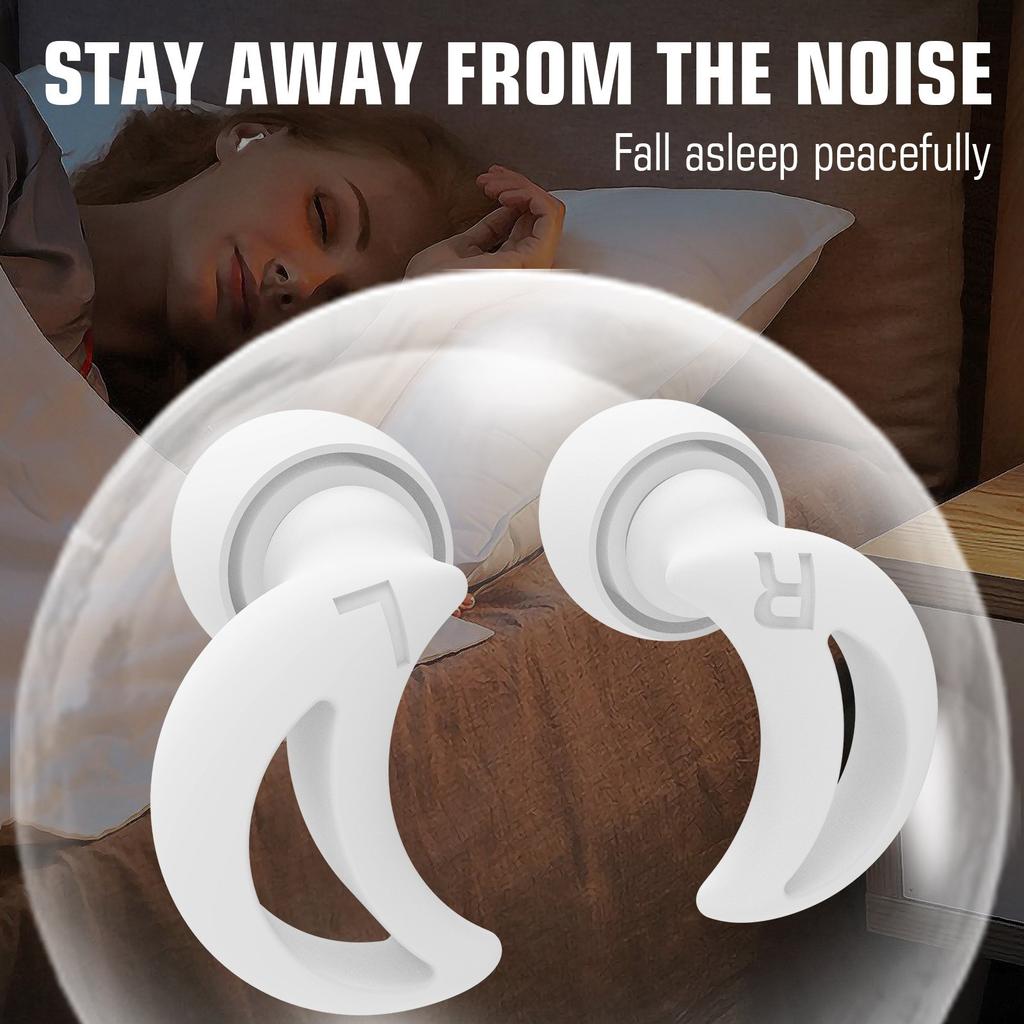 Schallisolierende Schlaf-Ohrstöpsel, Superweiche geräuschreduzierende Silikon-Ohrstöpsel, Wiederverwendbar, Geeignet zum Schlafen, Schwimmen, Arbeiten und Studieren(1 Paar)