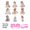 Little Girl Doll Cute Removable Dress Dolls Beauty Makeup Toy Lightweight Portable Skin Friendly Wedding Rag Toys for Children