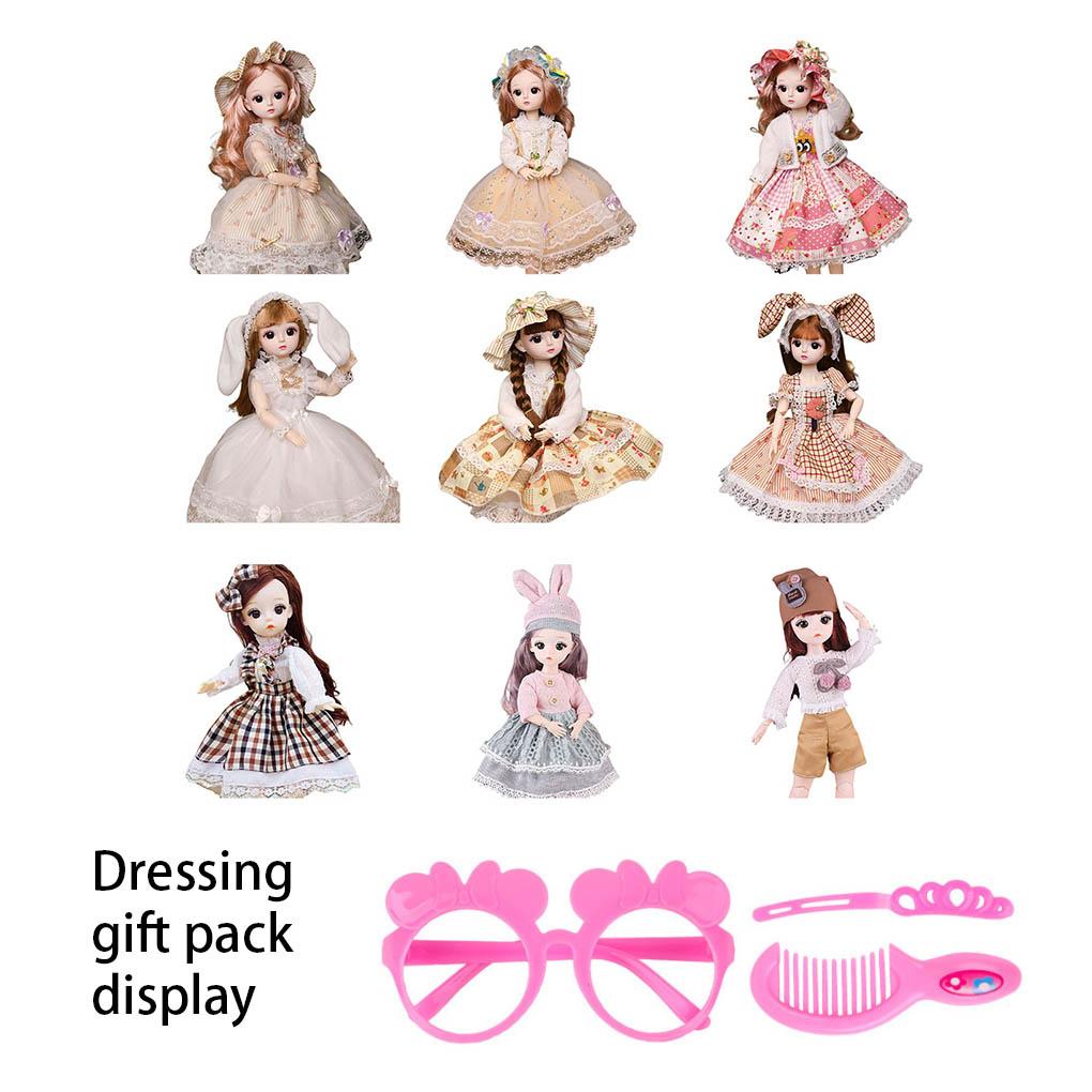 Little Girl Doll Cute Removable Dress Dolls Beauty Makeup Toy Lightweight Portable Skin Friendly Wedding Rag Toys for Children