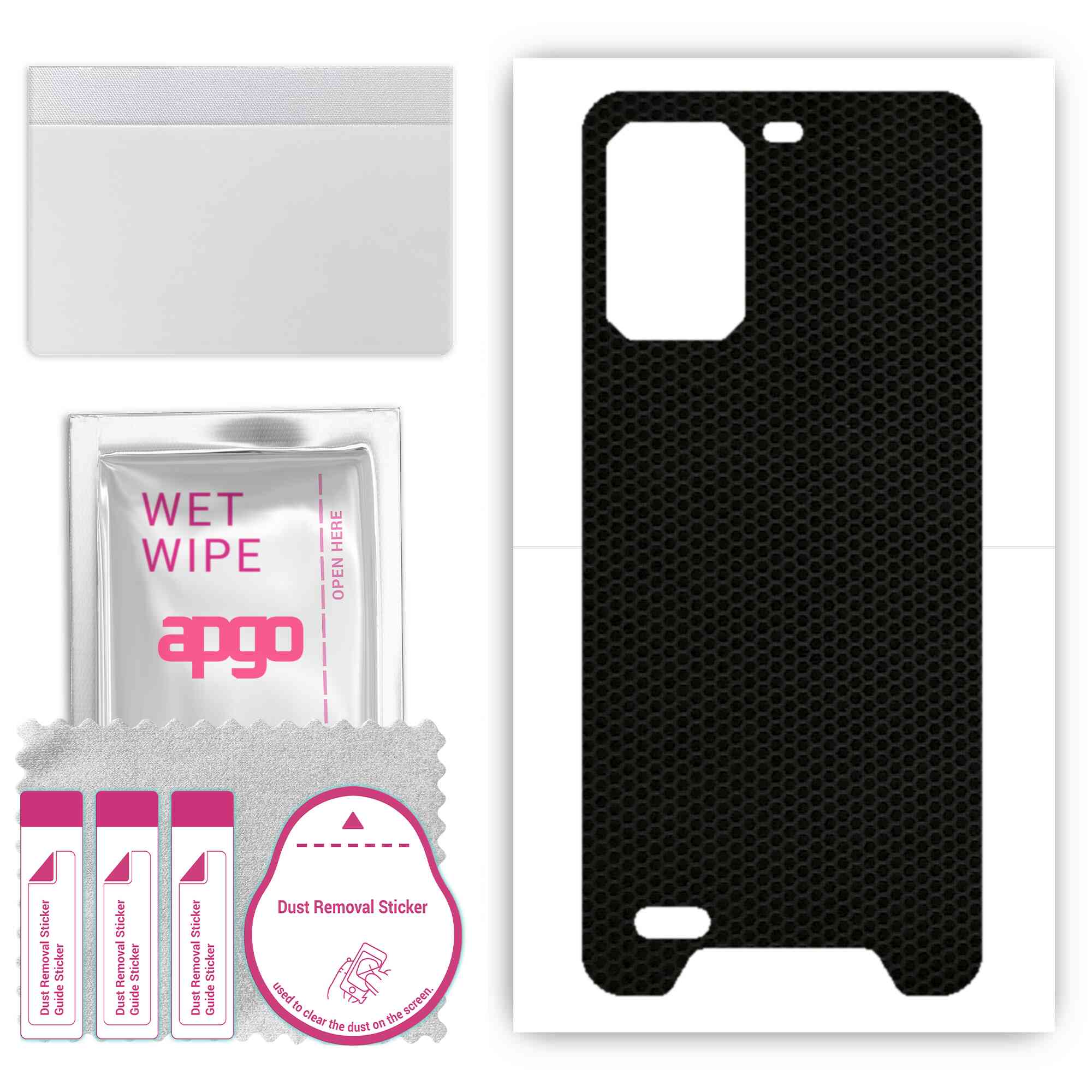 

apgo Protective Skin Sticker for the back compatible with Ulefone Armor 7, Wrap Film, Foil, Vinyl - Pattern Matrix