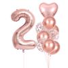10-piece 32-inch Rose Gold Number Balloon Party Decoration Balloon Set AVE