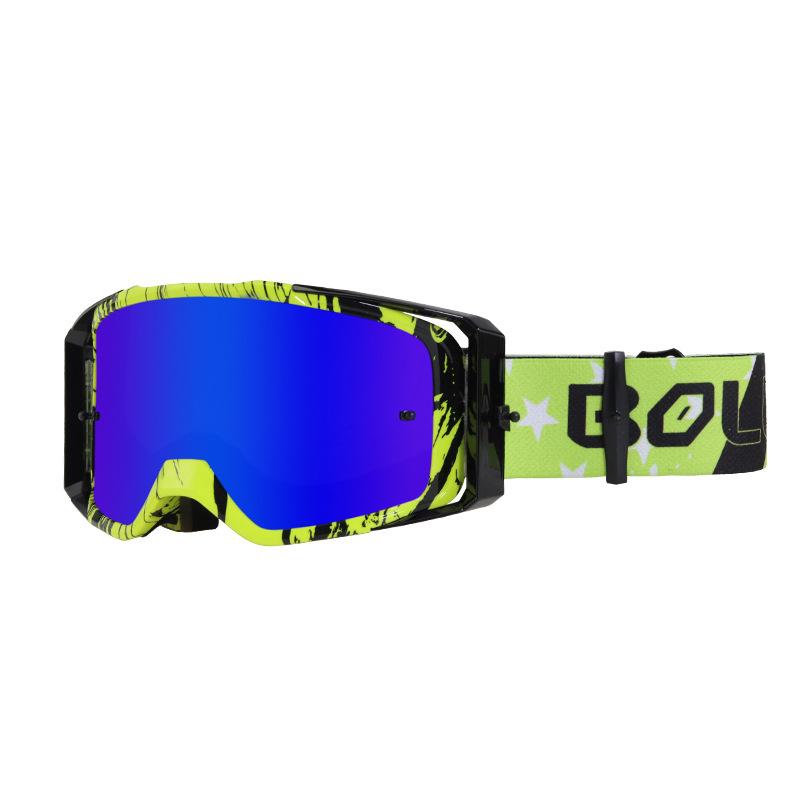 

New men s and women s outdoor sports cycling goggles, motorcycle racing accessories, protective eyewear, wind goggles Black and green frame wit