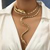 Exquisite Fashion Hottie Sexy Diamond Snake Necklace a Cold Wind Sweet Cool Fashion Collarbone Chain Woman