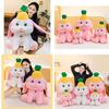 Adorable Bunny Plush Toy Cute Pineapple Rabbit Doll Soft Pillow For Girls Sleep Comfort