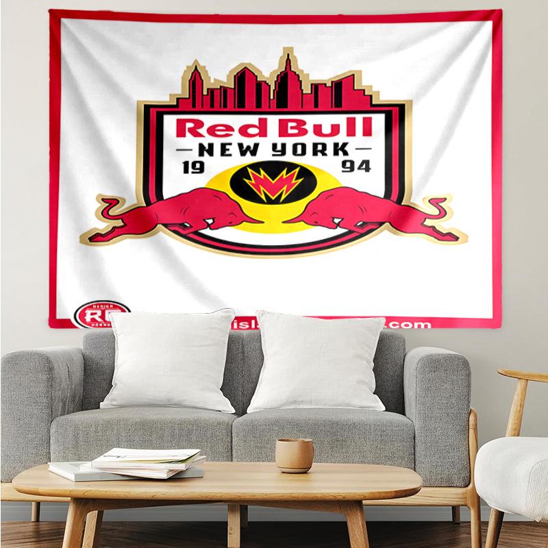 New York Red Bulls Crest Tapestry, Unique Design Tapestry, Suitable for Bedroom,Livingroom, Playroom,Heartwarming Fan Holiday Gifts