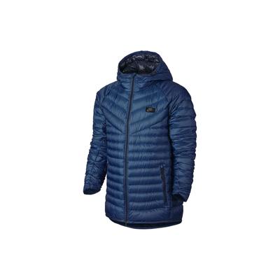 Chaqueta Plumífera Deportiva Casual de Entrenamiento de Color Sólido para Hombre Ropa de Exterior Azul 822861-423
