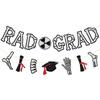 Radiology Graduation Banner, Pre-Strung Party Decor for Radiologic Technologist, X-Ray Congrats Grad Decorations with Glitter