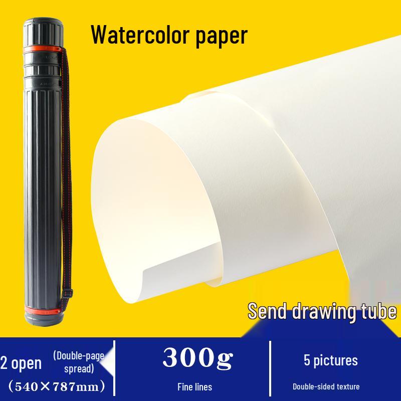 Professional 300g Watercolor Paper, Medium Rough, Fine Texture, 4K/8K/A4 for Beginners & Art Students