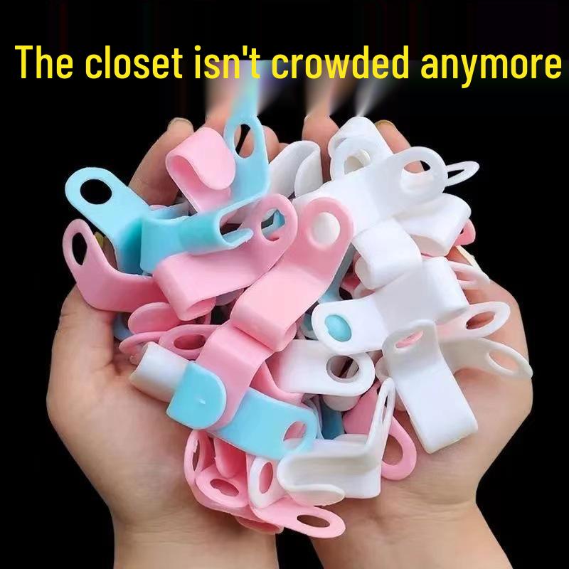 

Штабелируемые соединители для вешалок: Компактные крючки для гардероба Light Blue Hanger Connector