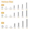 480PCS 304 Stainless Steel, 13 Metric Common Sizes Included M4 M5 M6 Bolts Nuts Assortment Kit