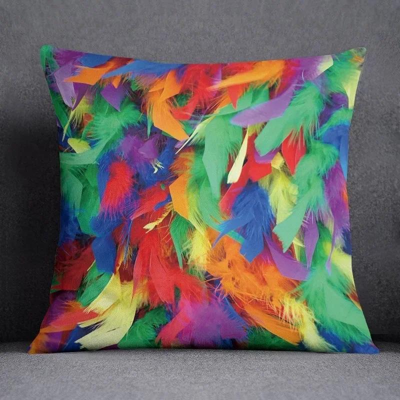 Color Ins Abstract Pillowcase Sofa Cushion Living Room Bedroom Square Pillow Cover Home Fabric Decoration