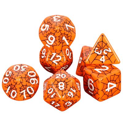 Dadi DND Set di Dadi Poliedrici Stampa Ragnatela Unico Popolare Design Fantasy Per DND TRPG RPG Gioco da Tavolo Gioco di Società Kit di Dadi