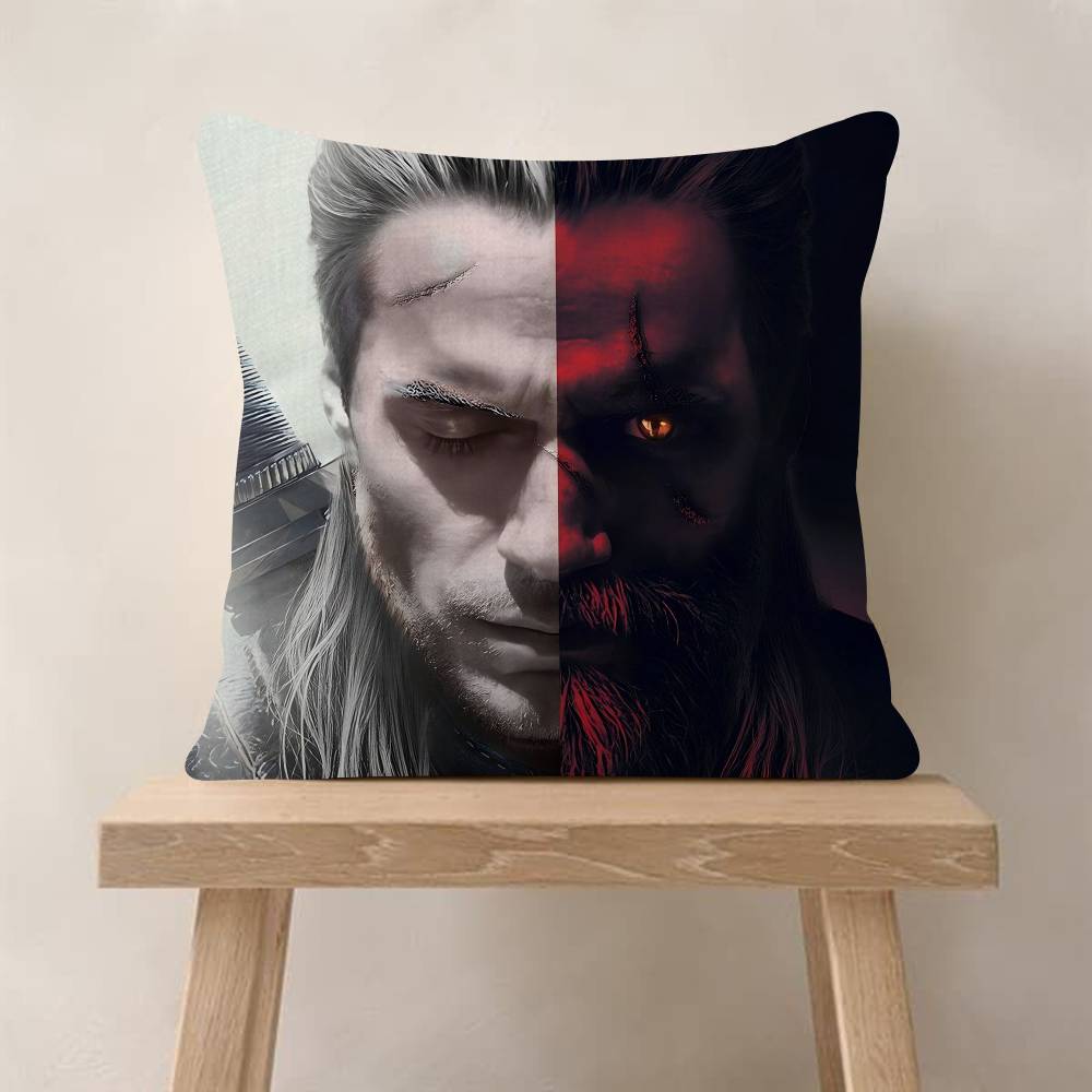 Game The WWitcher 3 Office Cushion Pillowcase Car Cushion Cover45X45CM Lumbar Pillowcase Sofa Pillowcover