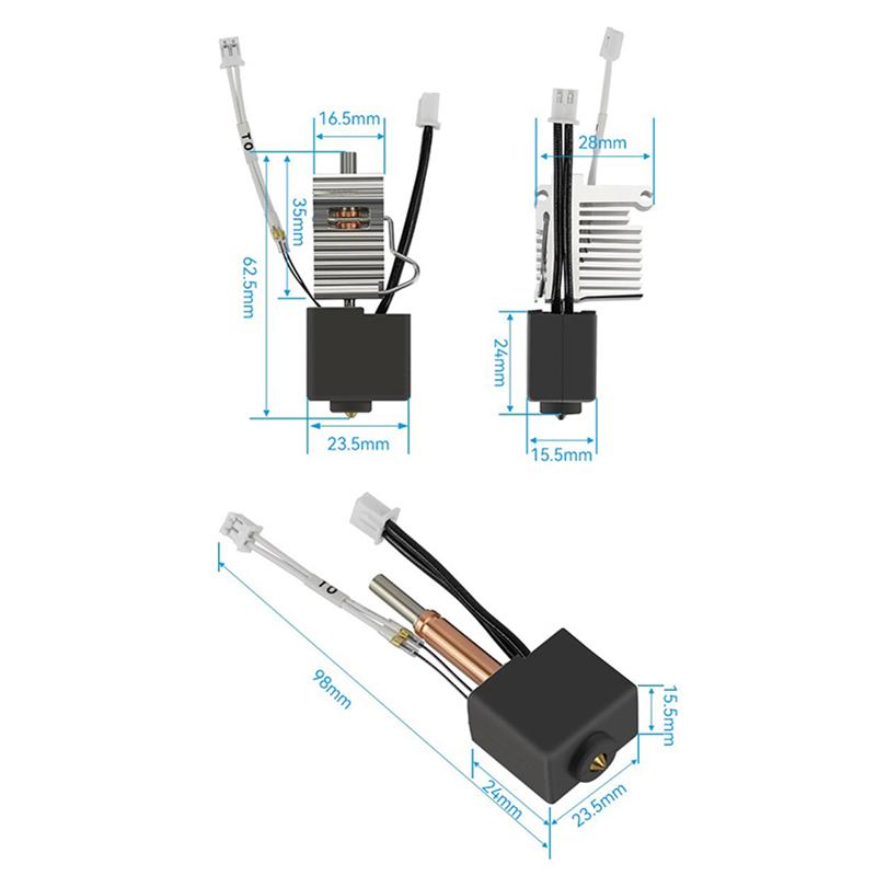 1ks Příslušenství k 3D tiskárně Extruzní tryska Tryska z tvrdé mosazi Koncové sady Nástroje
