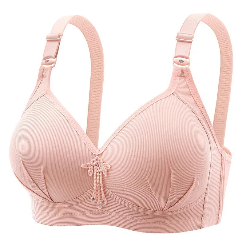 Sutien fără fir din dantelă contrastantă, sutien push up confortabil și respirabil, lenjerie și lenjerie intimă pentru femei