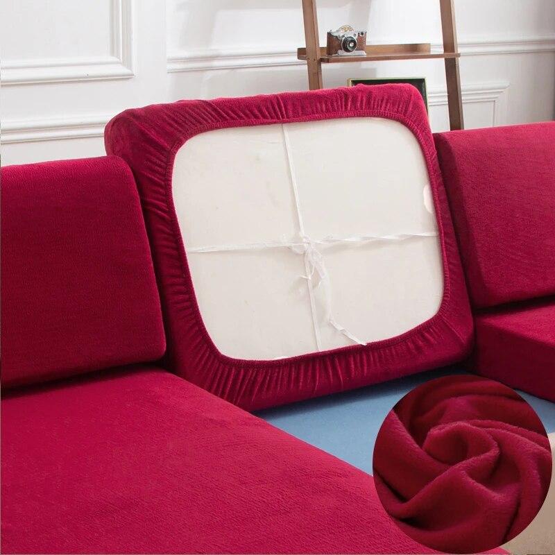 Capa de almofada de sofá de pelúcia para sofá de sala de estar Capa de sofá protetor para sofá chaise longue