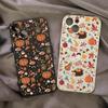 Графічний чохол для телефону з візерунком листя для IPhone 16 15 14 13 12 11 X XR 17 8 7 Plus Pro Max Осінні гарбузові листя Осінній силіконовий чохол